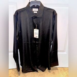 Black long sleeve slim fit dress shirt NWT